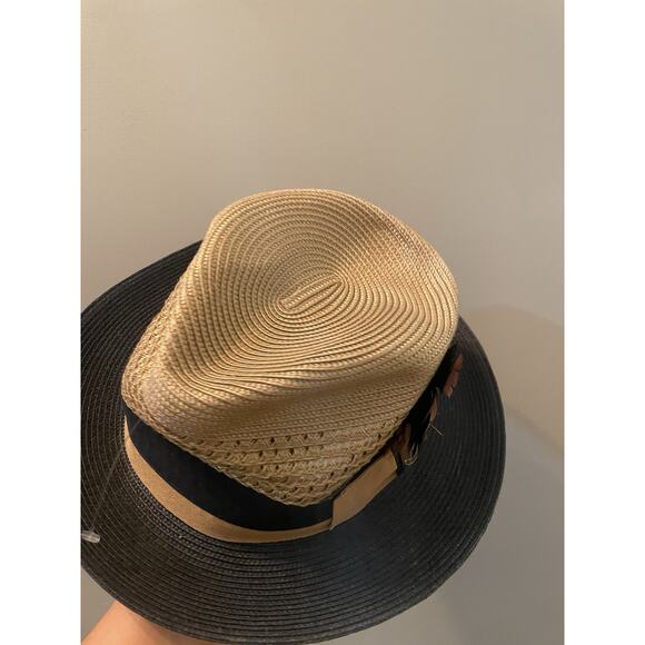 Bruno Capelo The Belvedere Straw Hat Tan/Dark‎ Brown Size Large main image 8